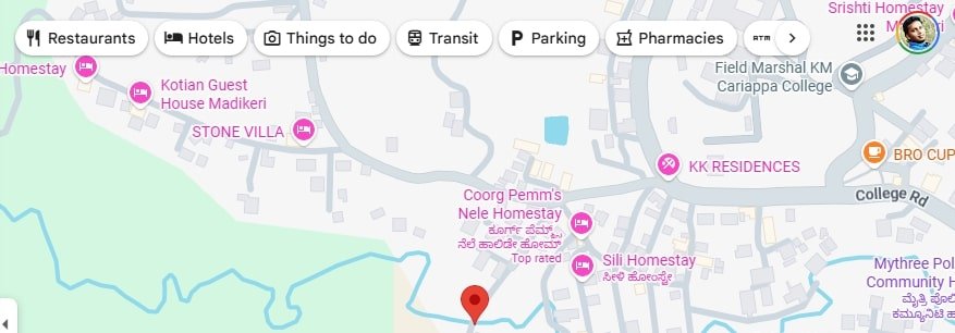 KK Residency Coorg Location